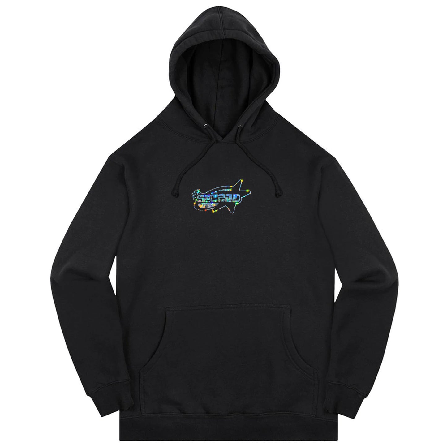SACRED- Holographic Logo Hoodie (Black)