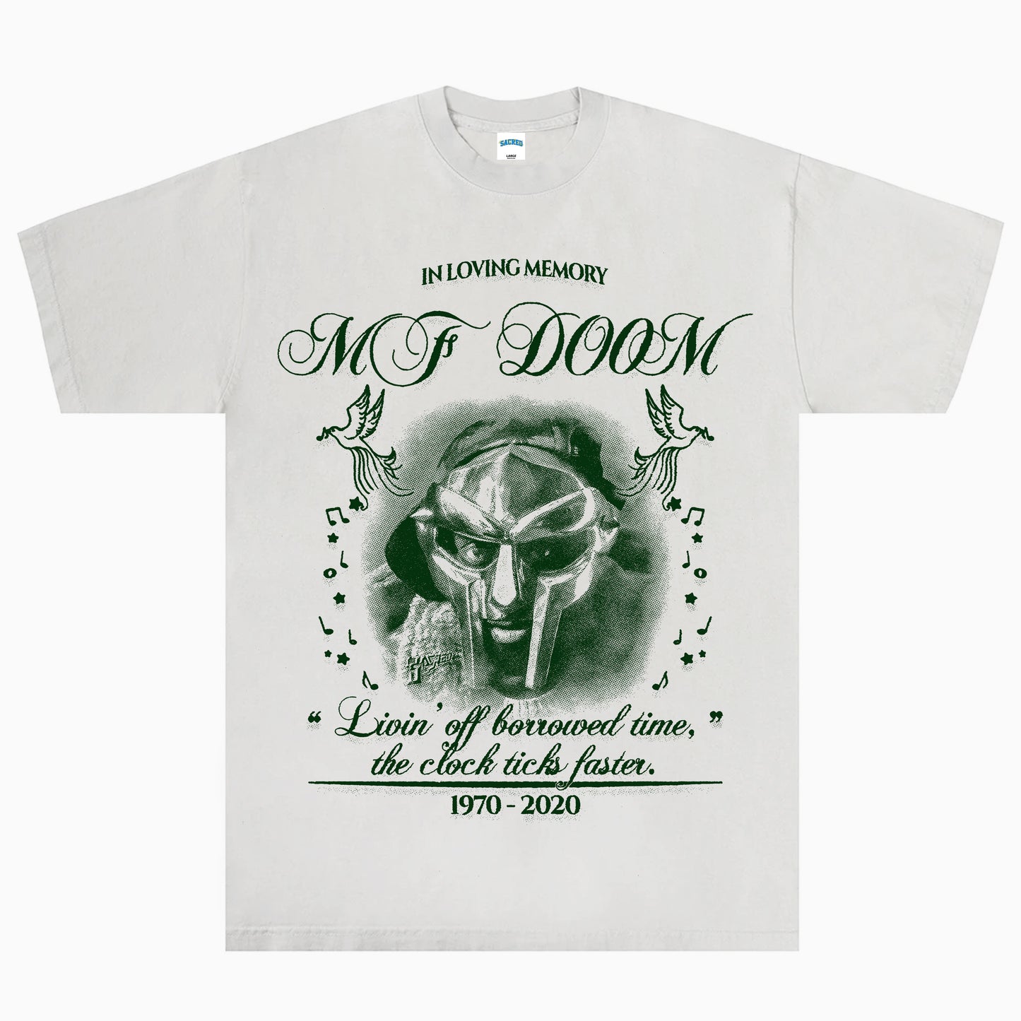 SACRED- DOOM Tee *MISPRINTS* (Light Grey)