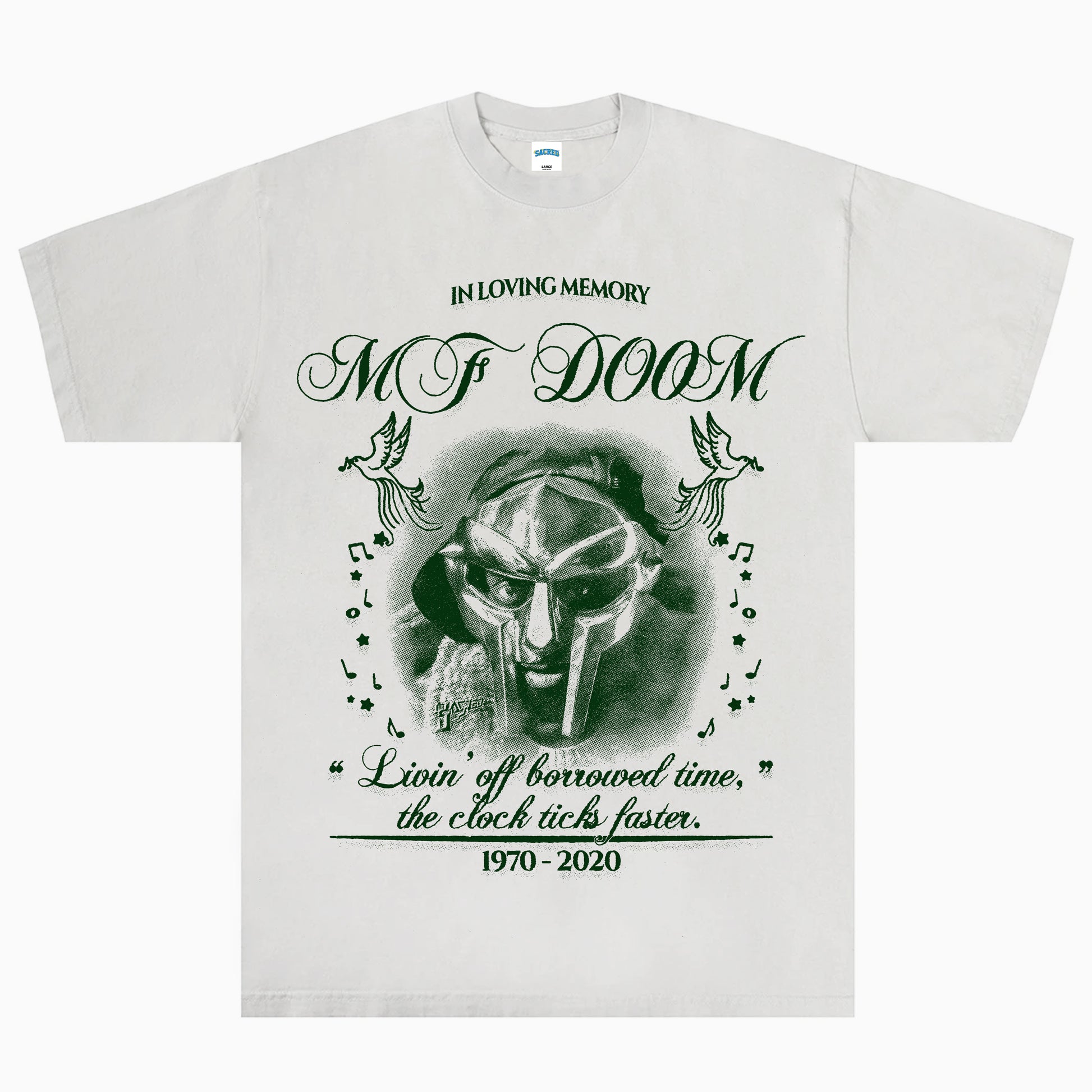 SACRED- DOOM Tee *MISPRINTS* (Light Grey)