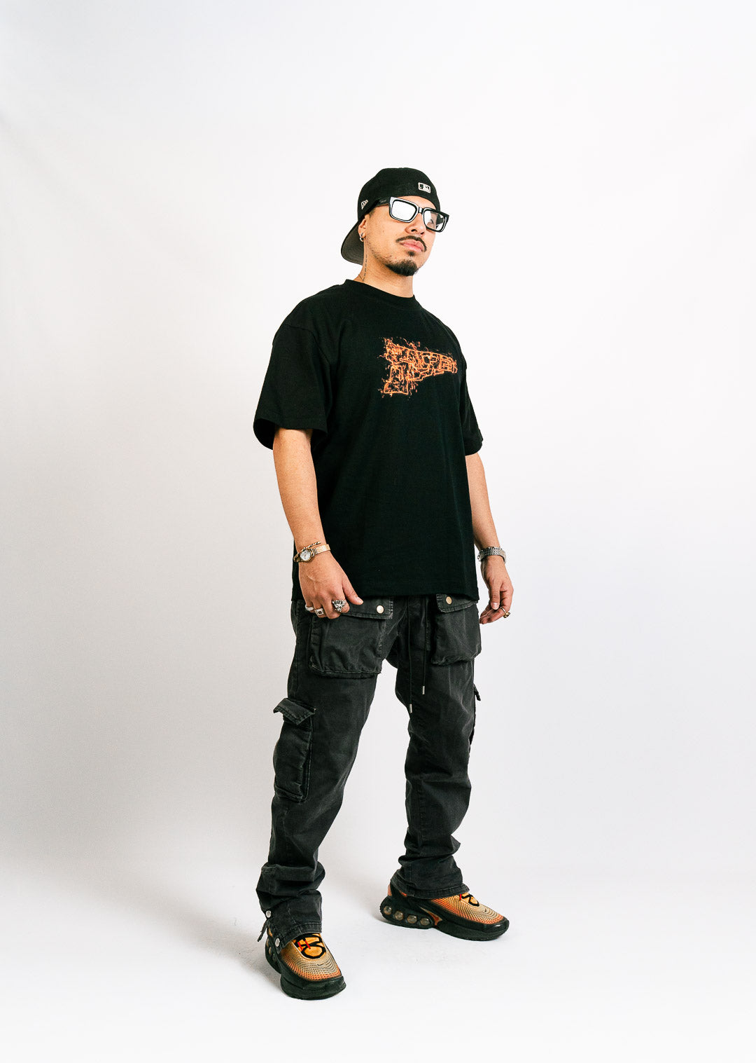 SACRED- Gun Logo Tee (Flame)