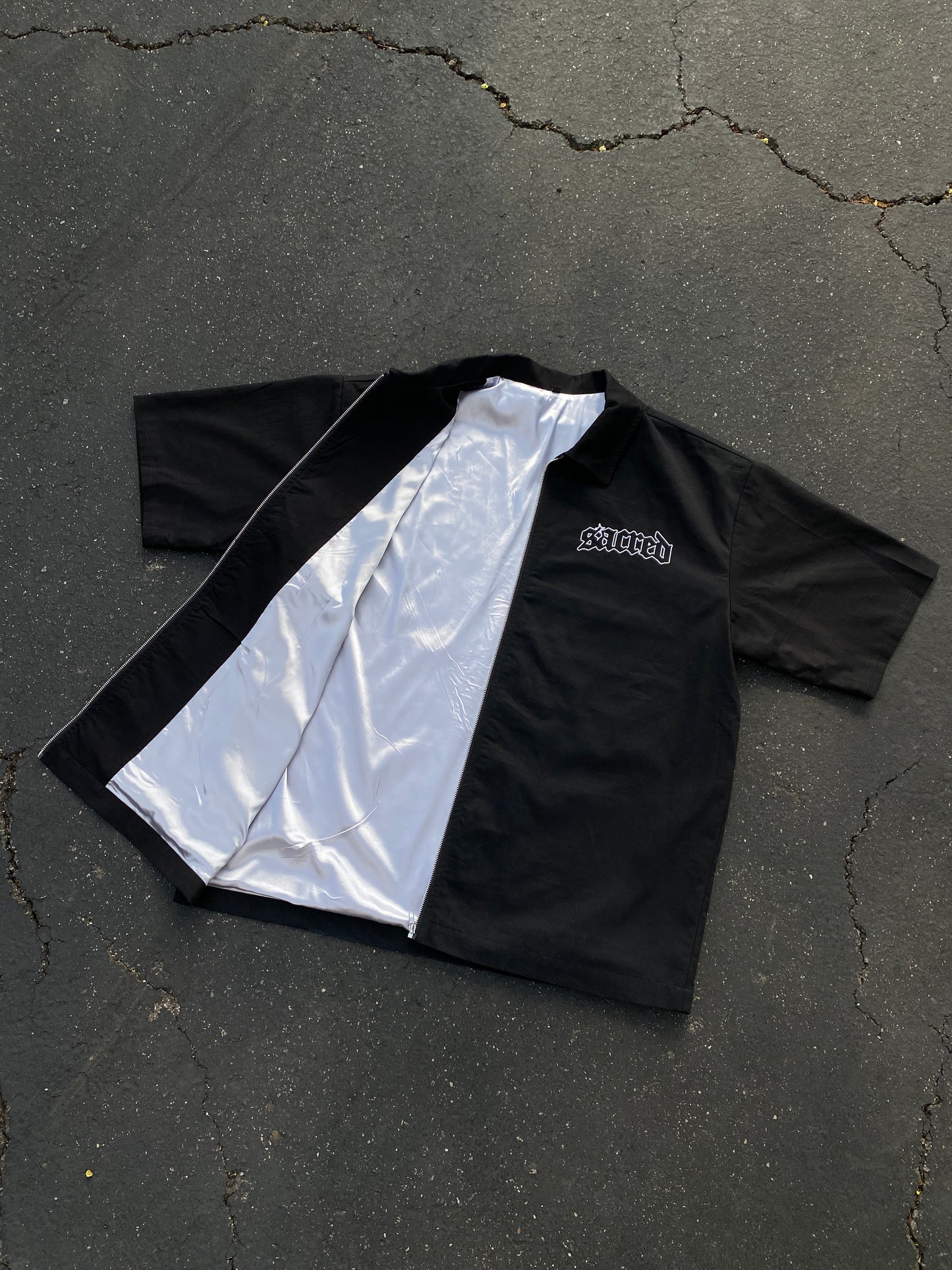 SACRED- Virgin Mary Zippered Work Shirt