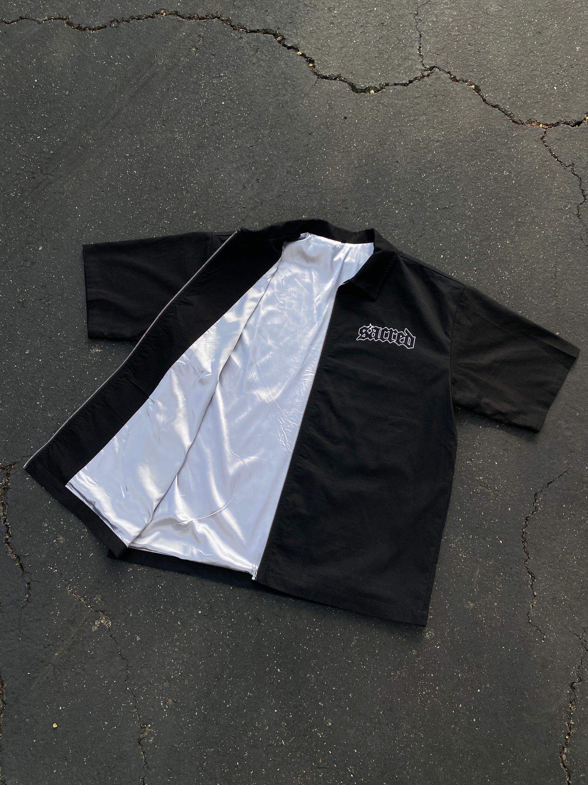 SACRED- Virgin Mary Zippered Work Shirt