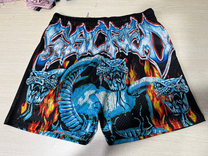 SACRED- Serpent Mesh Shorts