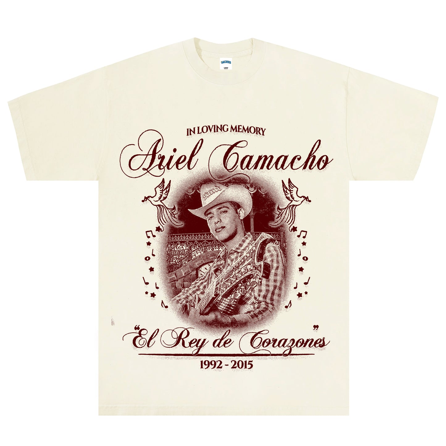 SACRED- Ariel Camacho Tee (Creme)