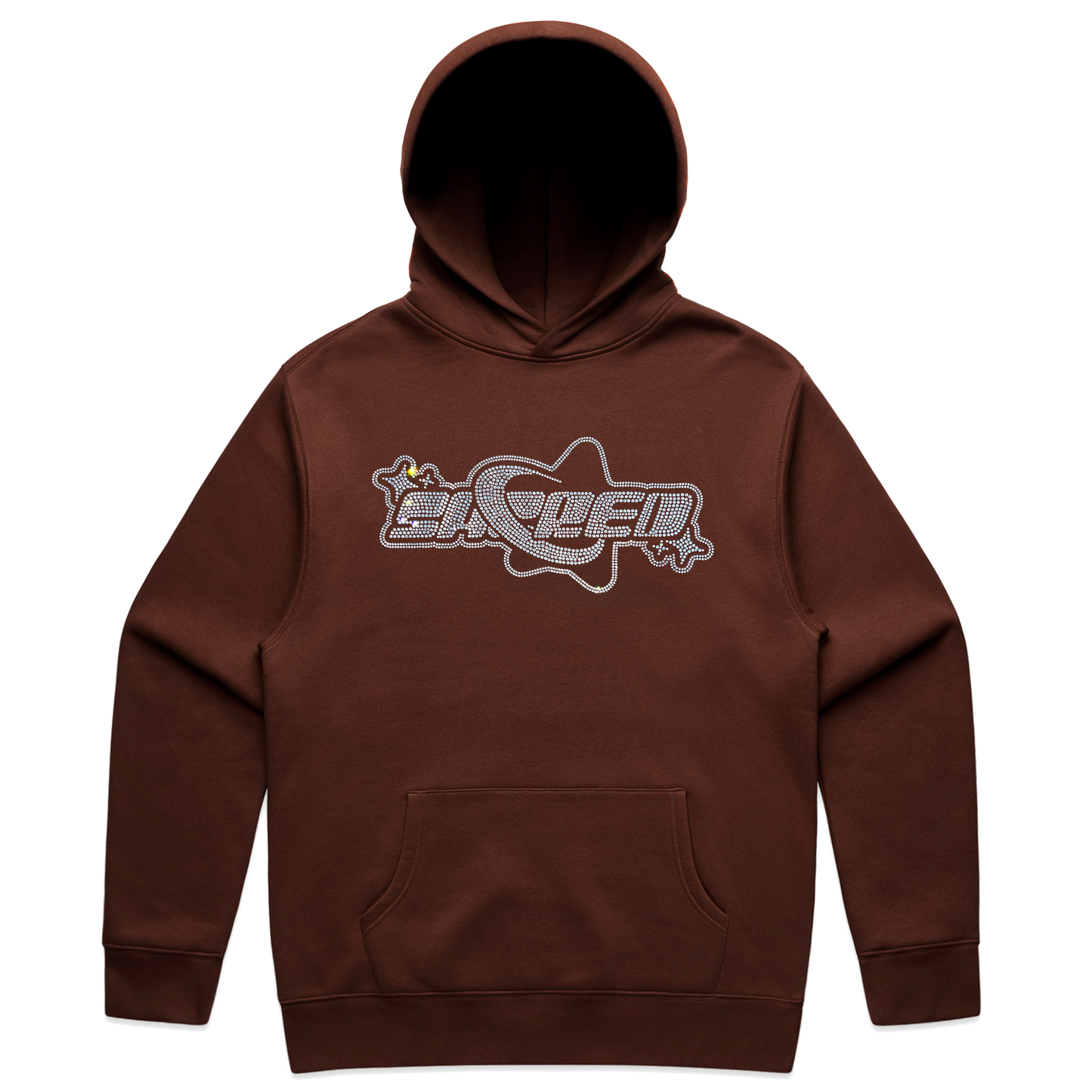 SACRED- Rhinestone Superstar Logo Pullover (Brown)