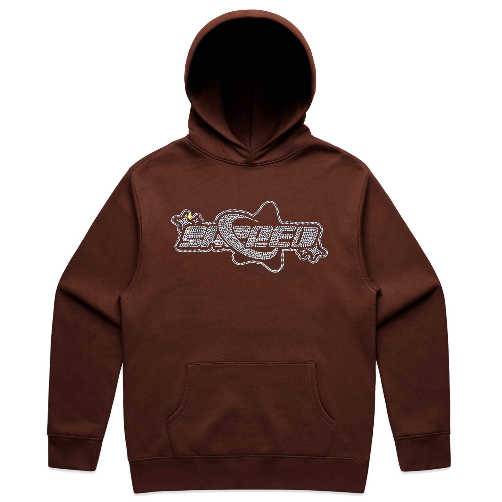 SACRED- Rhinestone Superstar Logo Pullover (Brown)