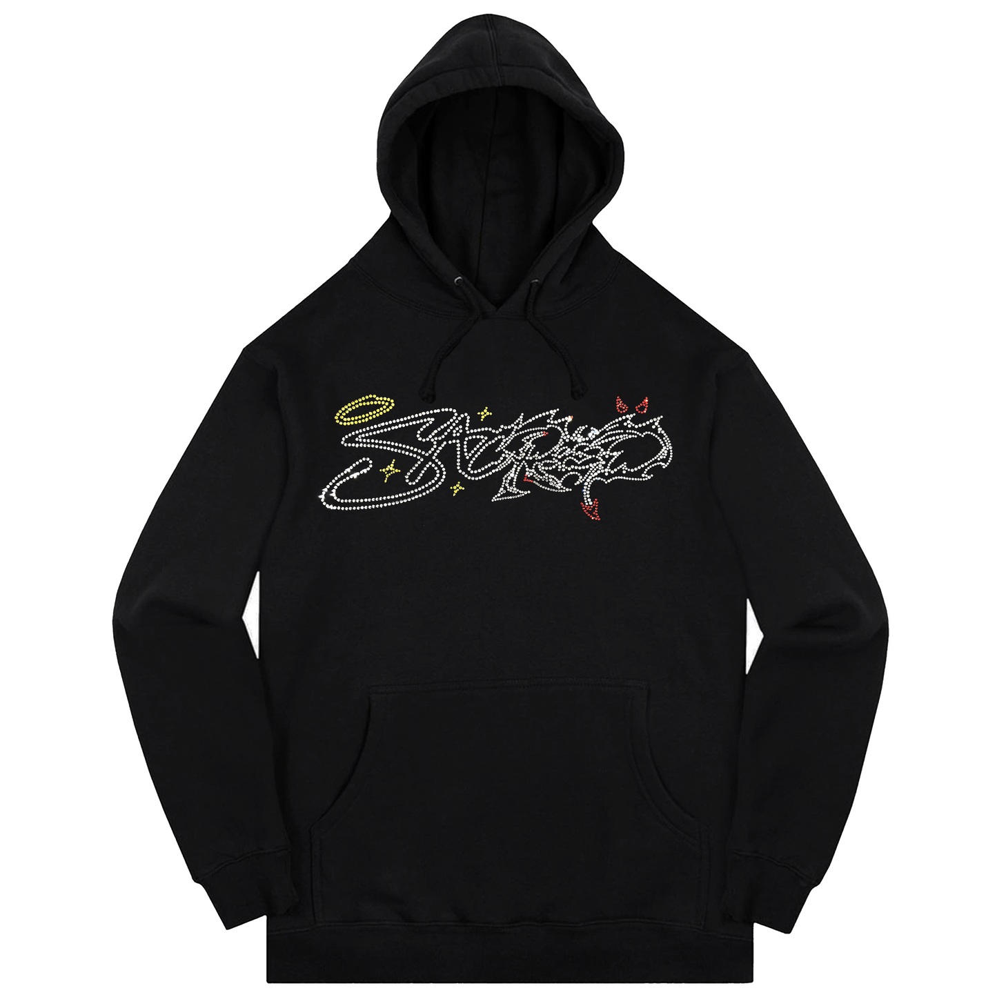 SACRED- Eternal Logo Rhinestone Pullover (Black)