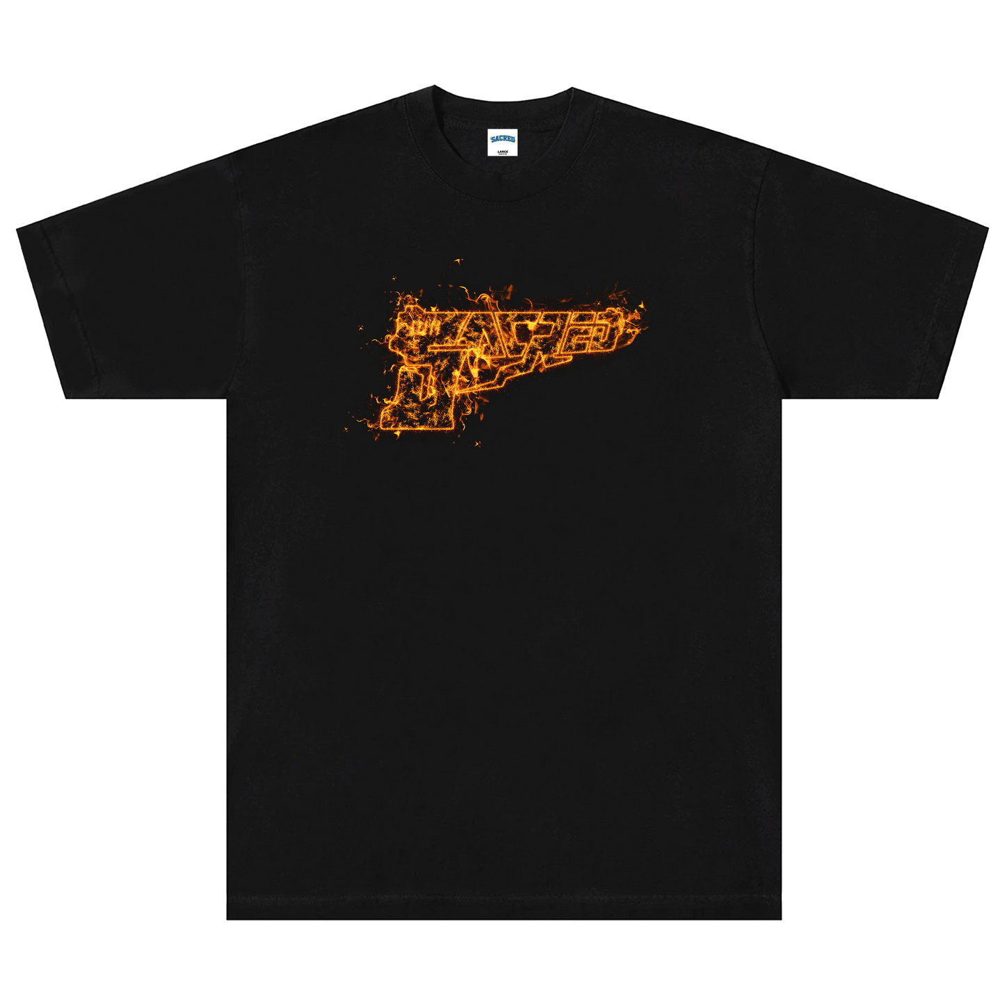 SACRED- Gun Logo Tee (Flame)