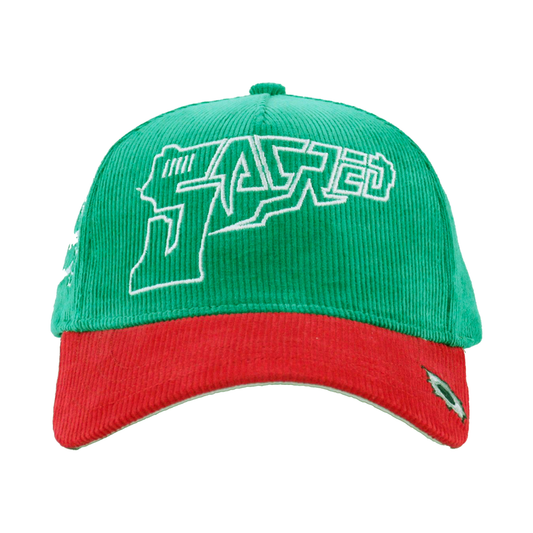 Corduroy Gun Logo Hat (Green/Red)