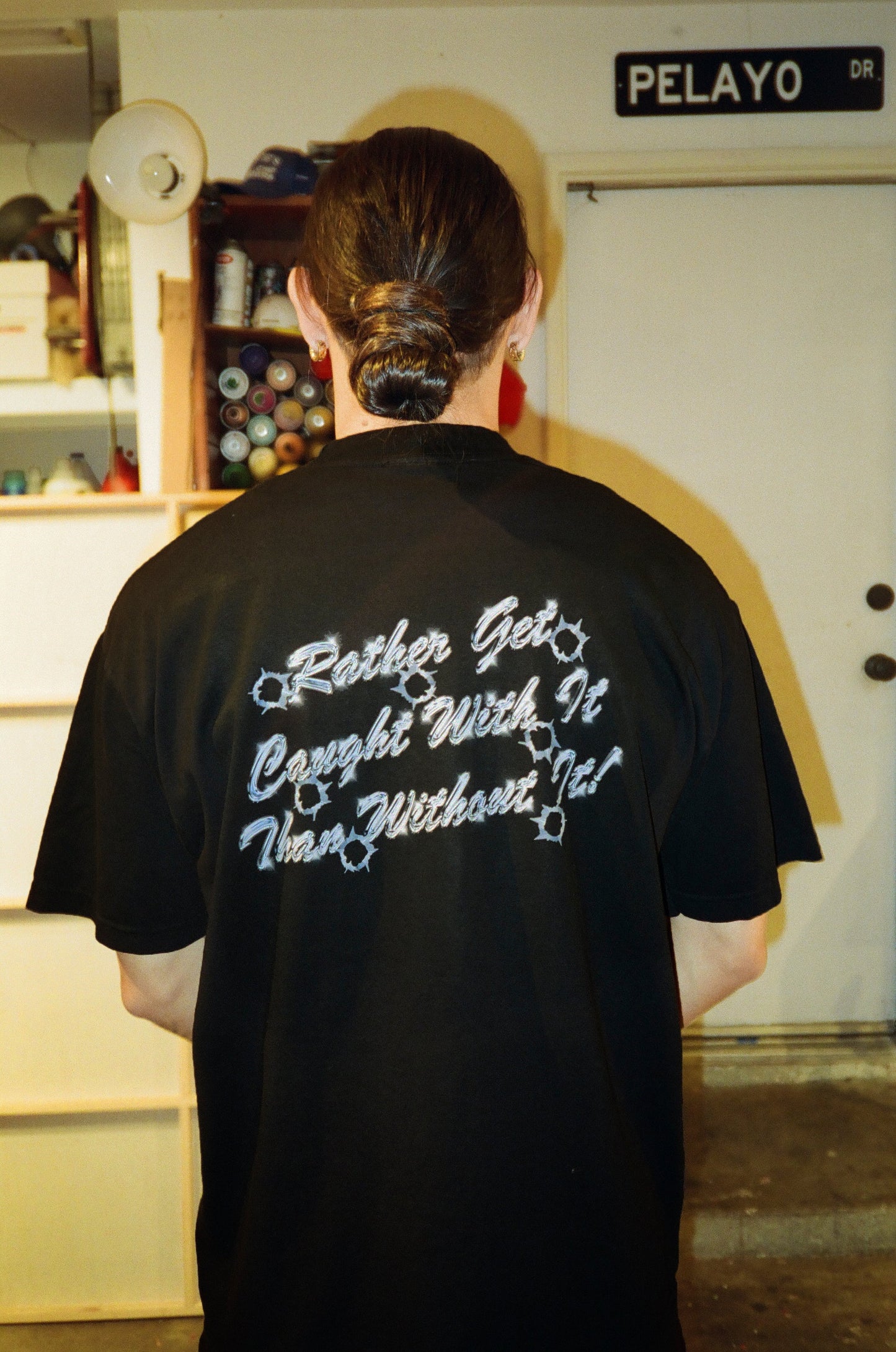 SACRED- Rather Get Caught With It Hoodie Blue Chrome (Black)