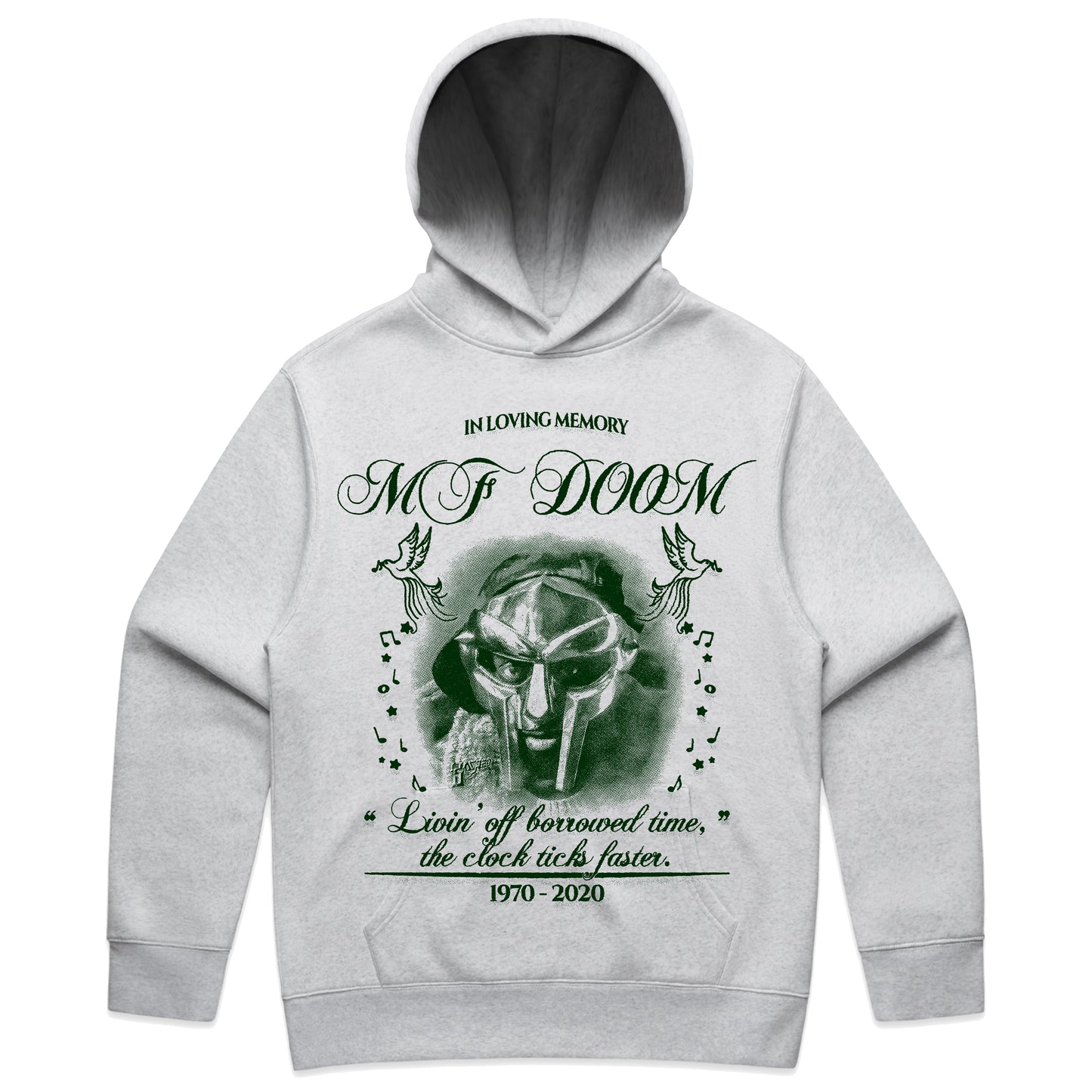 SACRED- DOOM Hoodie (Heather Grey)