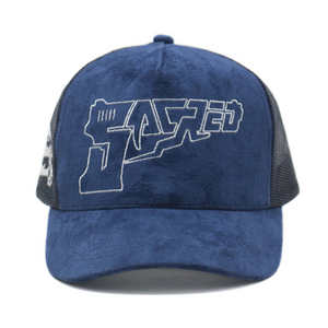 Suede Gat Logo Hat (Sapphire Blue)