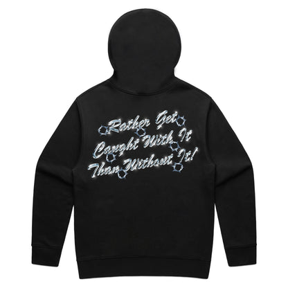 SACRED- Rather Get Caught With It Hoodie Blue Chrome (Black)