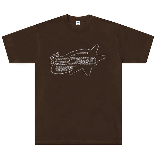 SACRED- Rhinestone Star Logo Tee