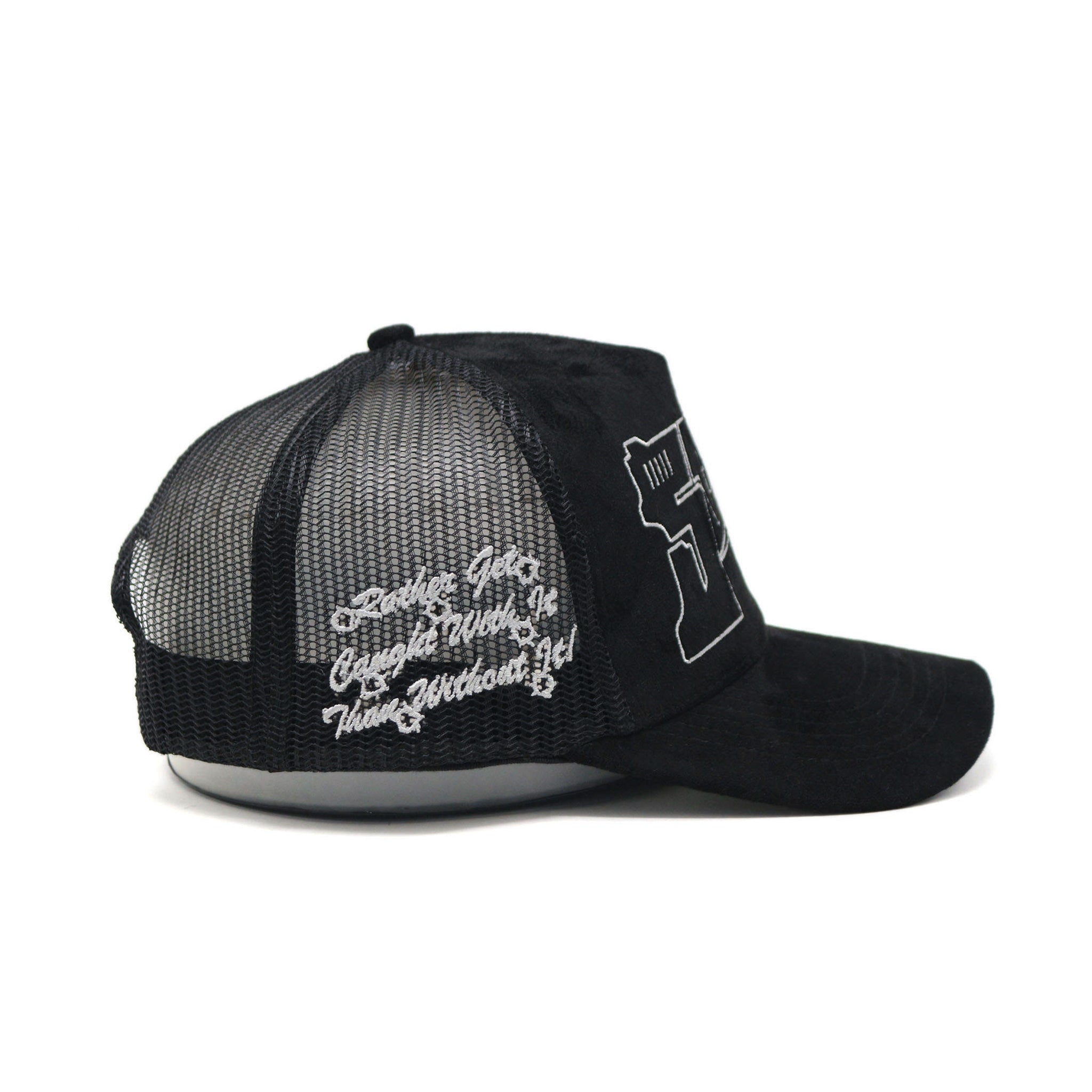 Suede Gat Logo Hat (Black)