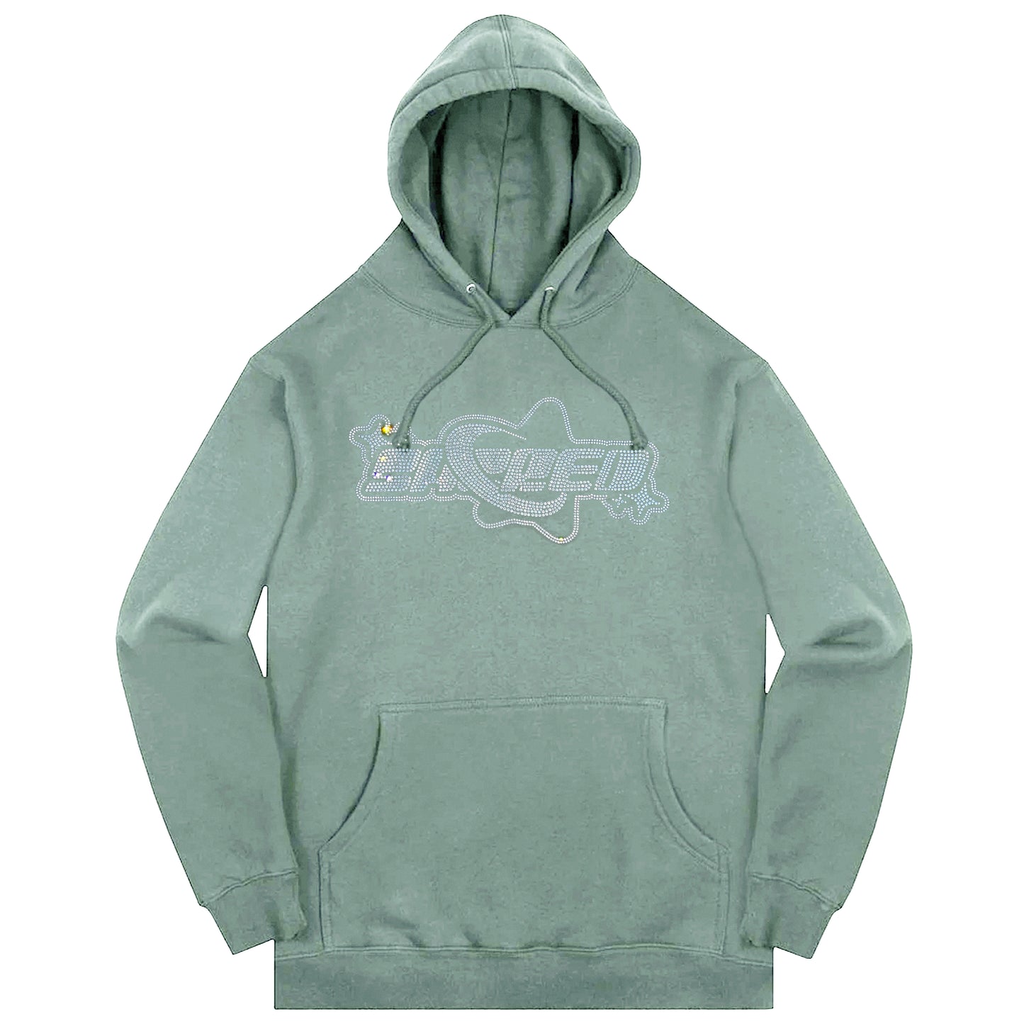 SACRED- Rhinestone Superstar Logo Pullover (Pistachio)