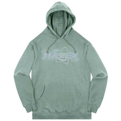 SACRED- Rhinestone Superstar Logo Pullover (Pistachio)