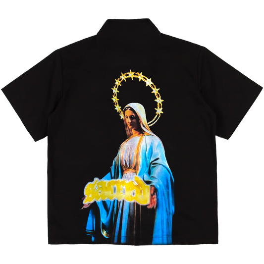 SACRED- Virgin Mary Zippered Work Shirt