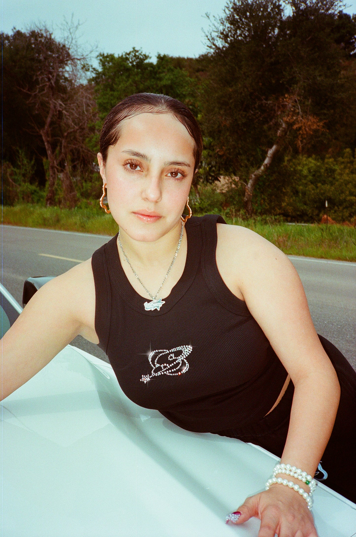 SACRED- Womens Rib Crop Tank (Black)