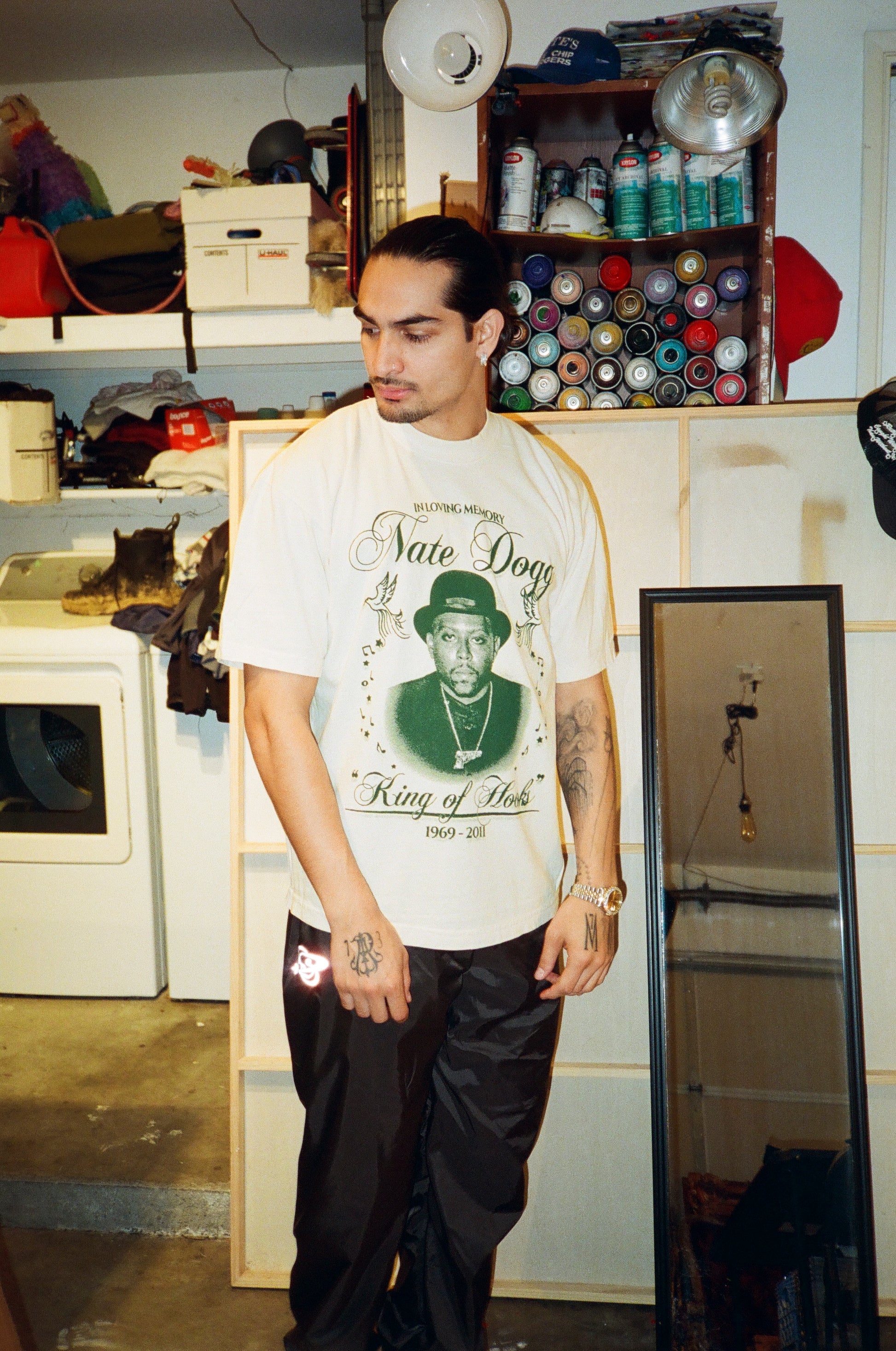 SACRED- Nate Dogg Tee (Creme)