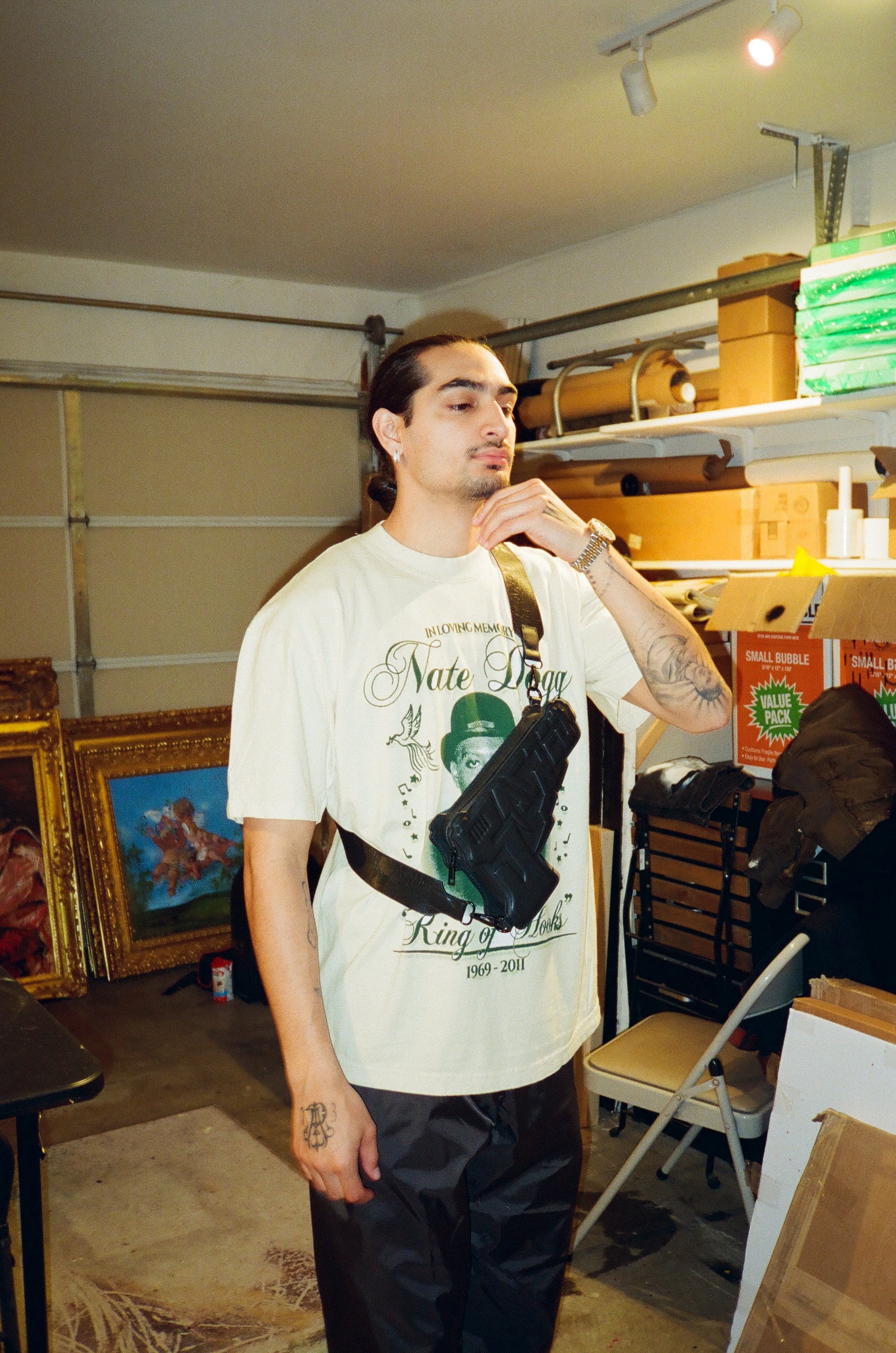 SACRED- Nate Dogg Tee (Creme)