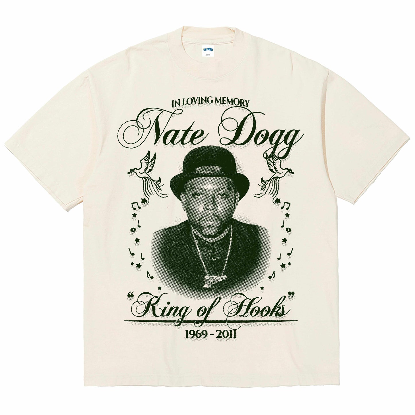 SACRED- Nate Dogg Tee (Creme)
