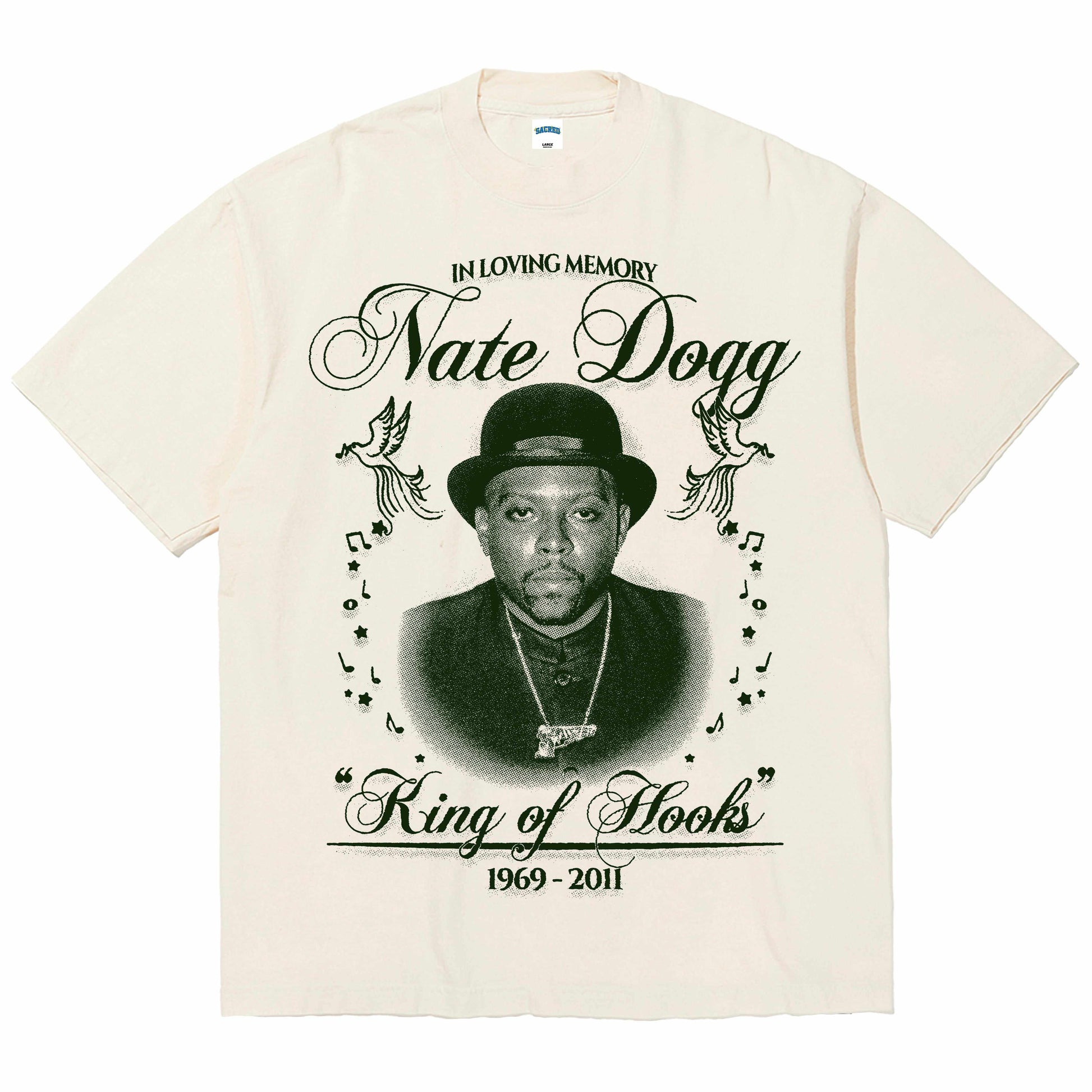 SACRED- Nate Dogg Tee (Creme)