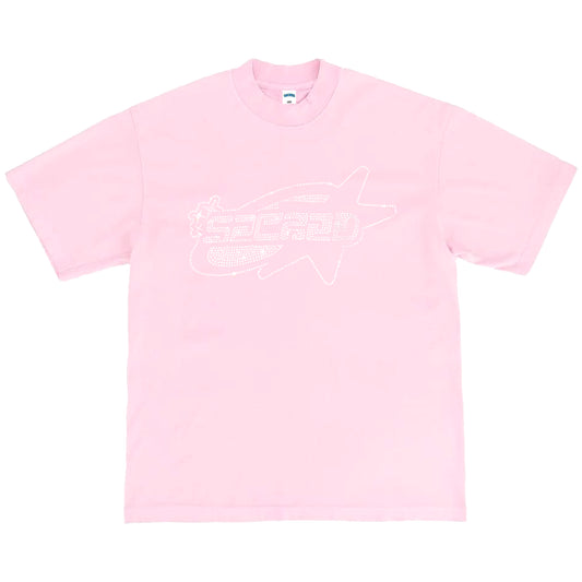 SACRED- Rhinestone Star Logo Tee (Pink)