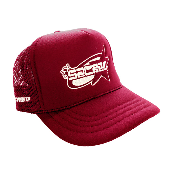 SACRED- Glow in The Dark Star Logo Hat (Red)