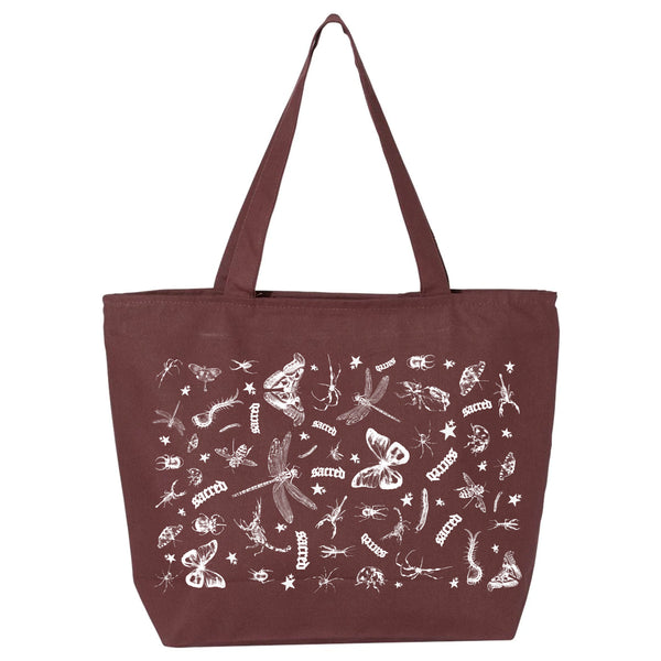 SACRED- Insect Zippered Tote Bag